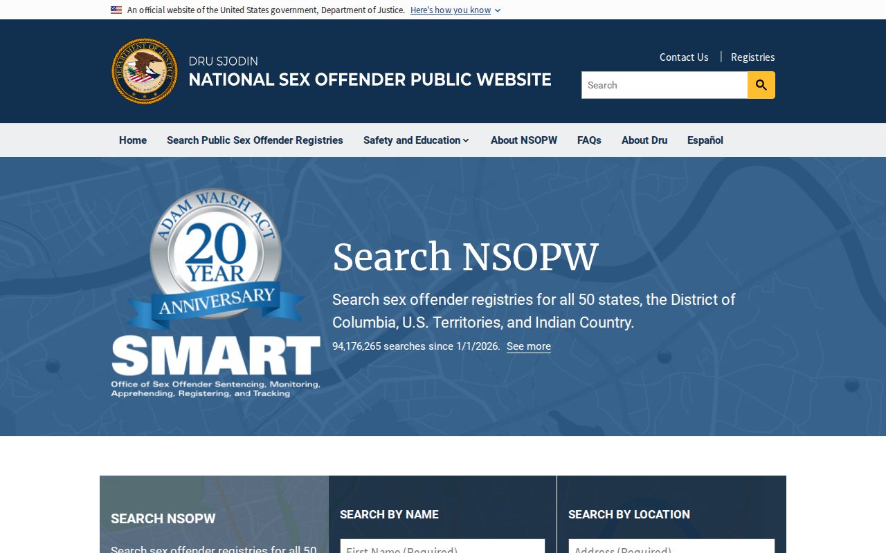 Greenbrier County sex offender search through the national NSOPW registry